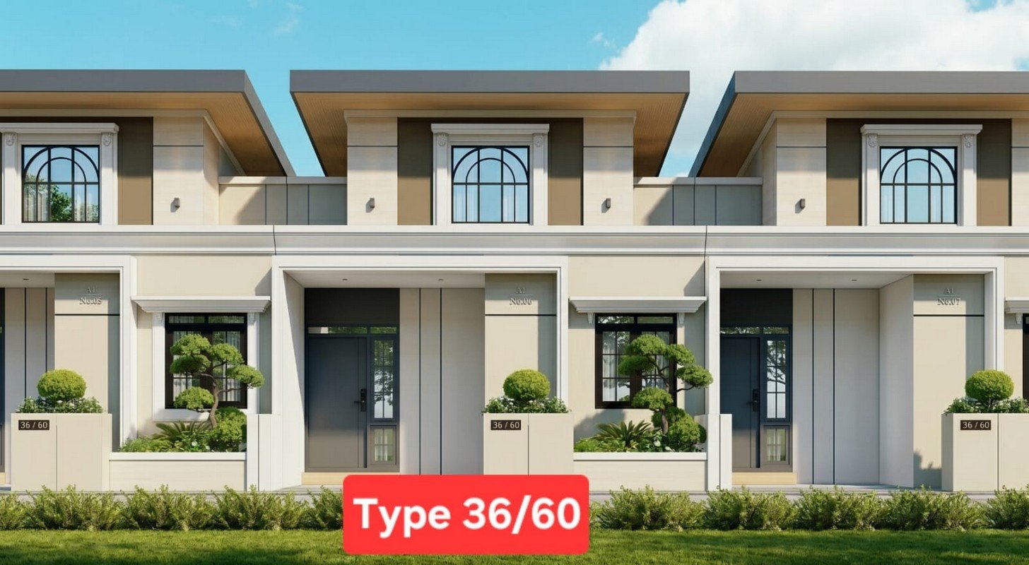 Fasad rumah tipe 36/60 Bukit Flamboyan Indah 2