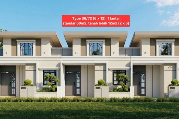 Fasad rumah tipe 36/72 Bukit Flamboyan Indah 2