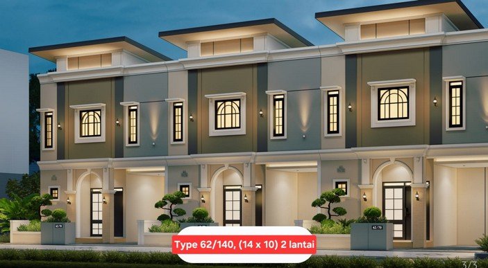Fasad rumah tipe 62/140 Bukit Flamboyan Indah 2