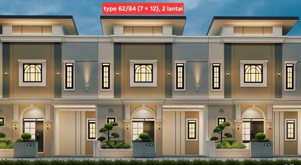 Fasad rumah tipe 62/84 Bukit Flamboyan Indah 2